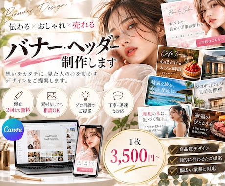 目を惹く高品質なバナー・ヘッダーを制作します イメージ1
