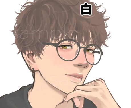 タレ目君2枚セット販売いたします SNSアイコン、サムネなどにすぐ使えるイラスト完成品です イメージ2