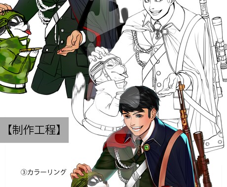 シンプルなキャラクターイラストお描き致します SNSや壁紙、観賞用などお好きな用途に！版権もOK！ イメージ2