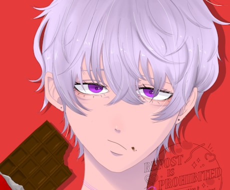 美しく目を引くSNSアイコンお描きします 一枚絵やアイコンなどお気軽にご相談ください イメージ1
