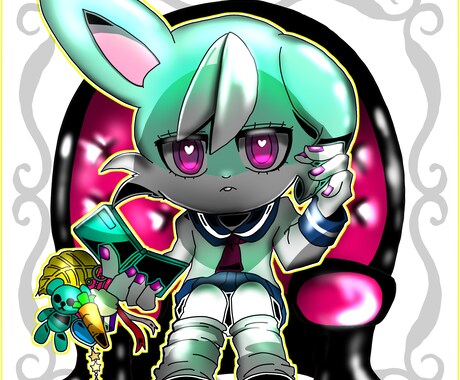 即日可&最安値！デフォルメキャラを描きます キラキラとして、雰囲気のある絵に仕上げます イメージ1