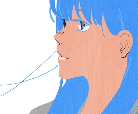 パッと目を引く!シンプルアイコン描きます イメージカラーを強く打ち出し人物像を伝える イメージ1