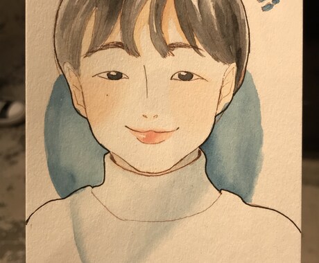 プレゼントやご自宅用に！似顔絵お描きします ハガキサイズの水彩似顔絵。額やアルバムに入れても◎ イメージ2