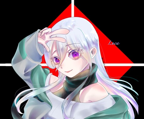 オリジナルキャラクターのアイコン描きます 女の子を描くのに特化しました！！！ イメージ1