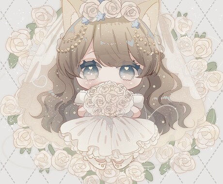 あなただけの可愛いミニキャラ描きます 思い出やグッズ制作にも！キュートな一枚を制作いたします イメージ2