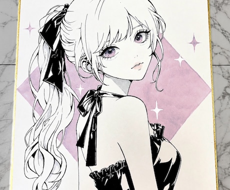 色紙にアナログイラストを制作します イメージ1