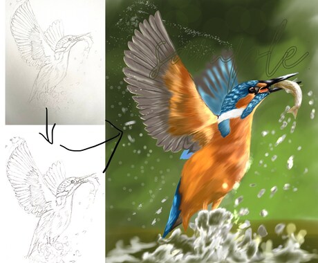 写真やアナログイラストをデジタルイラストに整えます アイコンや挿絵に!高クオリティのデジタルイラストに仕上げます イメージ1