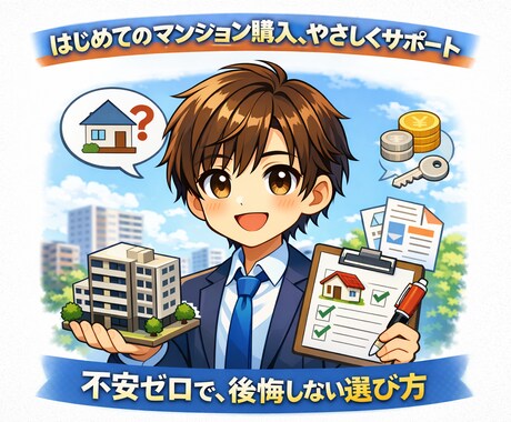 マンション購入を検討中お客様のサポートを行います マンション購入のノウハウ相談に乗ります。 イメージ1