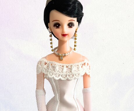 ウェディングドレスを人形用にお作りいたします ご自身の結婚式やプレゼントに。特別なドールをお作り致します イメージ2