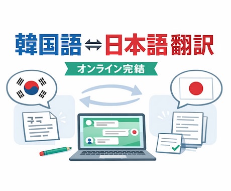 韓国語⇄日本語 翻訳｜迅速・丁寧対応します オンライン完結で自然な翻訳を提供します イメージ1