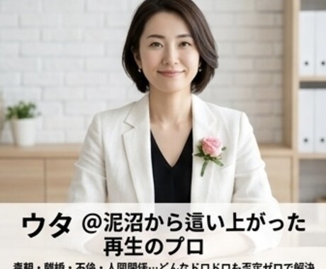 泥沼脱出✨再生のプロが1時間心を軽くします 毒親・離婚・不倫・人間関係…どんなドロドロも否定ゼロで解決 イメージ1