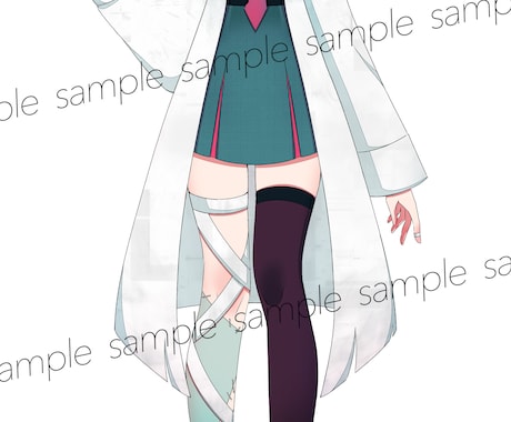 1点物！ゾンビ×医者女の子の立ち絵を販売します IRIAMやTRPGなど用途様々！ イメージ2