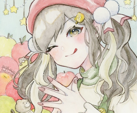 アナログで女の子(かわいい男の子)を描きます 水彩からコピック、アクリル、ペン画まで！ イメージ1