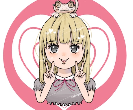 お客様とペットちゃんのイラストを描きます