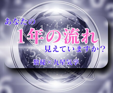 誕生日から本質とこれから1年の運気を鑑定します 数秘×九星気学で流れとタイミングまで具体的にわかります イメージ1