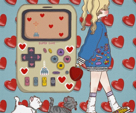 レトロな女の子のイラスト描きます ノイズ加工でレトロな女の子のイラスト イメージ2