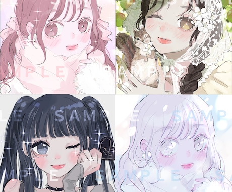 ときめきをお届け˖✧可愛い女の子のイラスト描きます SNS、動画、ブログ、贈り物などに◎イラストで彩りをプラス✨ イメージ2