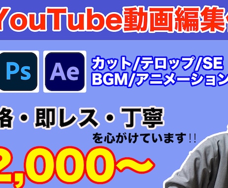 YouTube向け動画の編集代行をいたします 低価格で即レスポンス・丁寧なサービス❗️ イメージ1