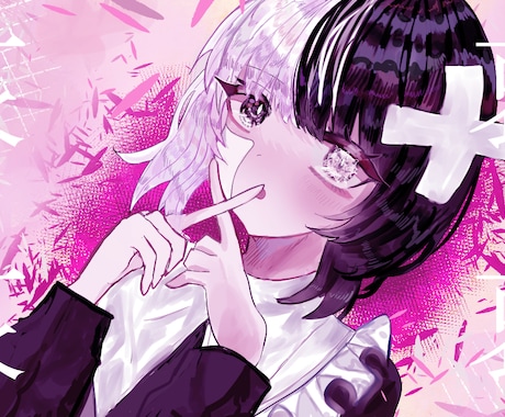 MV歌ってみた動画用イラスト等描きます 宝石のようにキラキラした絵を描きます イメージ1