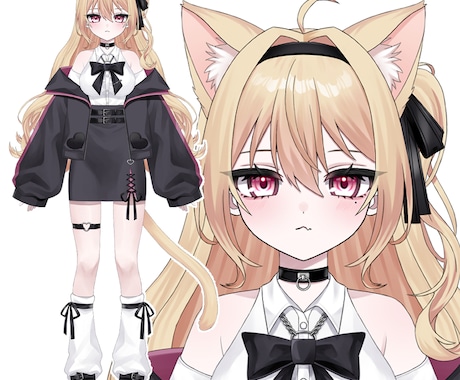 Vtuberキャラデザ～モデリング全て制作します キャラデザ・イラストのみ、配信画面、三面図等のご依頼も可能。 イメージ2