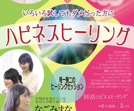 妊活ハピネスヒーリング  を提供します 妊活でお悩みの方、色々な手法を試したのに効果がなかった方へ イメージ1