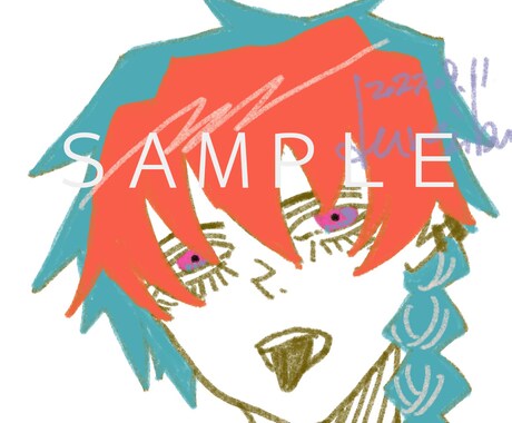 個性的なイラストのアイコンを制作します 1500円から！男性キャラクターを描くのが得意です イメージ1