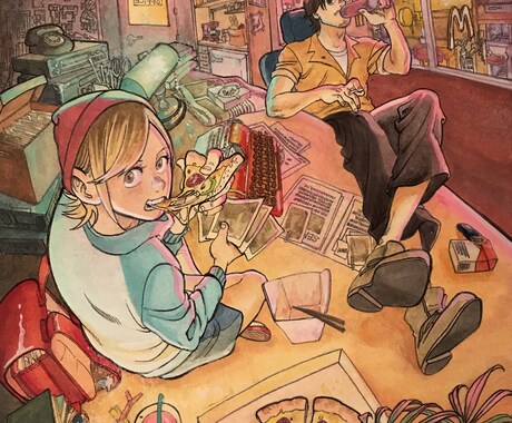 目を惹く少年漫画タッチのイラスト描きます 少年誌掲載経験・漫画賞受賞歴のある漫画家・イラストレーター イメージ1