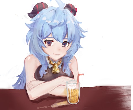 アイコン/背景込みの一枚絵、立ち絵などを描きます イメージ1