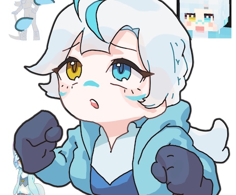 手書きのデジタルイラストを制作します キャラクターの個性にさらに魅力を加えましょう! イメージ1
