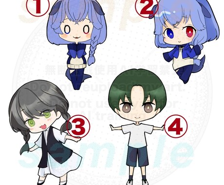 ミニキャラ作成します ふんわりかわいくデフォルメキャラ描きます イメージ2