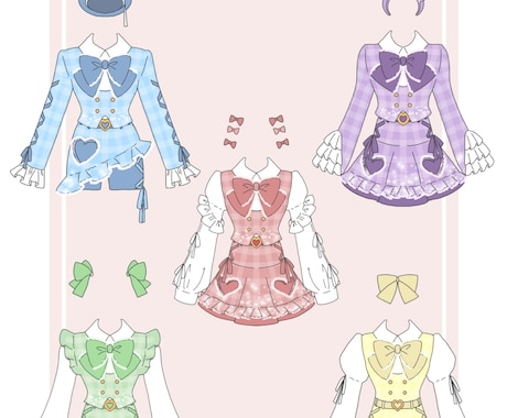 衣装デザインを描きます キャラクター/アイドル/舞台/コンセプトカフェなど イメージ2