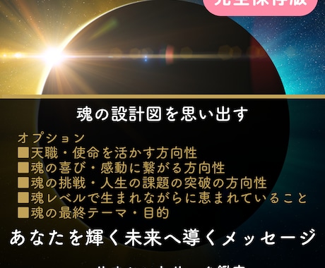 完全保存版：あなたの今世の魂の意図をお伝えます あなたが地球に来た目的や魂レベルの使命・テーマを紐解きます イメージ2