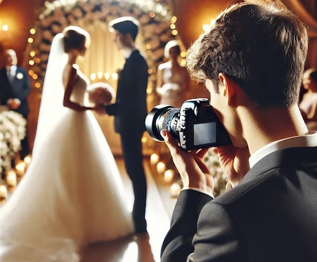 プロカメラマンがあなたの結婚式を美しく記録します 自然な笑顔と感動の瞬間を、最高のクオリティでお届けします！ イメージ1