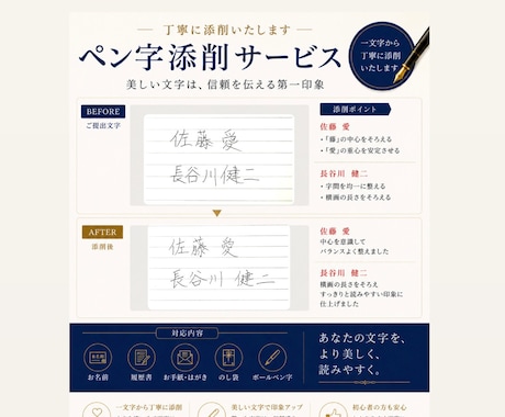 写真を送るだけ！あなたの字を美文字にする添削します 書道師範が丁寧に教えます！7月末までのオープン記念特価！ イメージ1