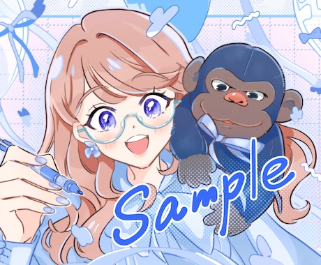 お洒落なイラスト、モーションアニメ描きます 無料修正3回で安心⊿配信や挿絵や似顔絵等にも イメージ1