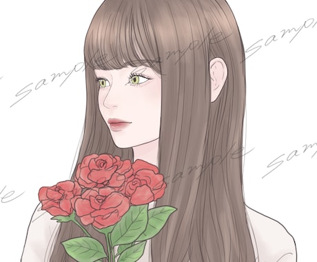 大人可愛い・透明感・綺麗め｜女性イラストを描きます イメージ1