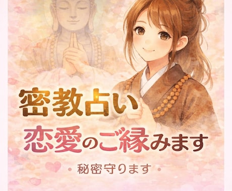 僧侶が占う｜この恋いつ動くのか？視極めます あなただけのラッキーday｜相性＆ご縁のタイミングお伝えOK イメージ1