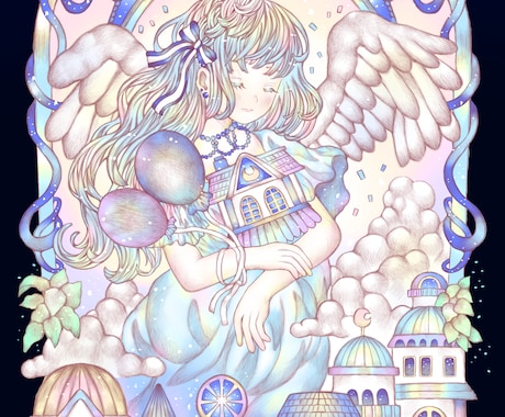 物語の温度を形に。幻想的な挿絵・一枚絵制作をします 物語の世界を彩る、夜の魔法を纏ったイラストをあなたへ。 イメージ2