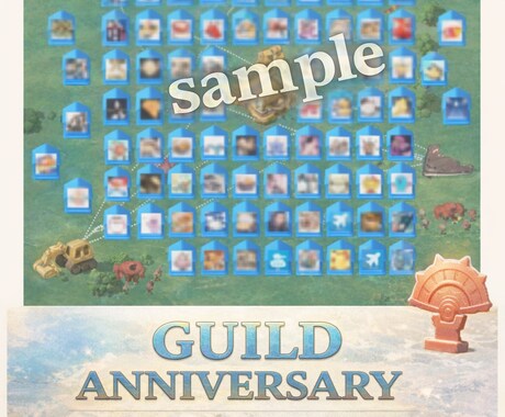 ギルド・連盟など大人数メンバー集合画像を制作します スクショを送るだけ！ゲームの仲間との思い出を形にします イメージ2