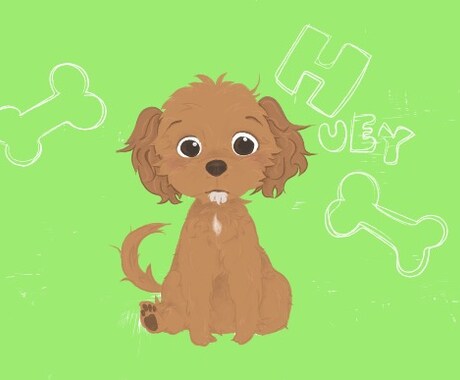 愛犬のイメージイラスト！夢の国風タッチで仕上げます 愛犬の似顔絵を希望している方へオススメ イメージ2