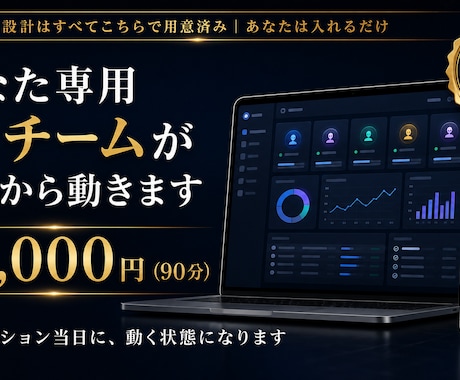 AIカンパニーをオンラインで一緒に導入します セッション当日に、動く状態になります イメージ1
