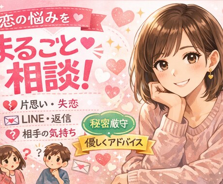 気楽に！！彼女・彼氏の異性絡みなど相談乗ります 不安に思ってることや惚気を気楽に相談！！ イメージ1