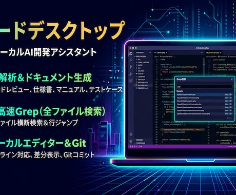 AIレビュー・ドキュメント生成ツール販売します Git管理AIのコメントカット// 中略など差分マージに対応 イメージ1