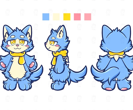 マスコット・ケモノキャラクターをデザインいたします 三面図あり！あなただけのオリジナルキャラクターを制作致します イメージ1
