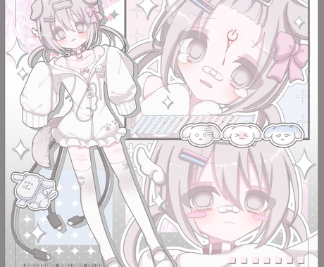 可愛いキャラクターの一枚絵イラストを制作します イメージ1