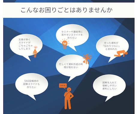 図解で整理！聞き手に『伝わる』スライド作成します 忙しいあなたの『伝えたい』をわかりやすく　スライドに イメージ2