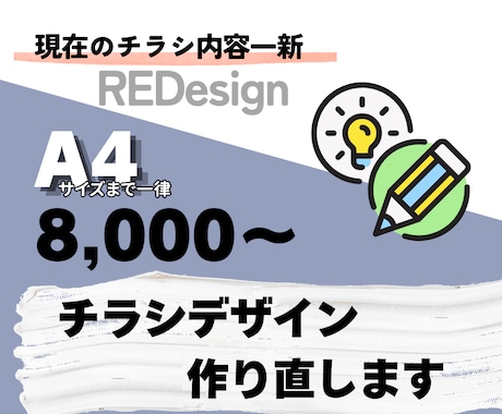 コンセプト変更！チラシを一から作り直します イメージ1