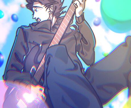 オリキャラの一枚絵を描きます 人物絵のご希望に沿ったイラストを制作いたします。 イメージ1