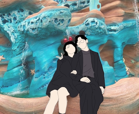 写真からシンプルなイラストを作成します 思い出をシンプルでオシャレなイラストに！ イメージ1