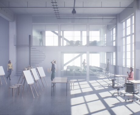 CGアーティストが「高品質建築パース」を制作します シネマティックな空間CGパースを短期間でお届けします イメージ1